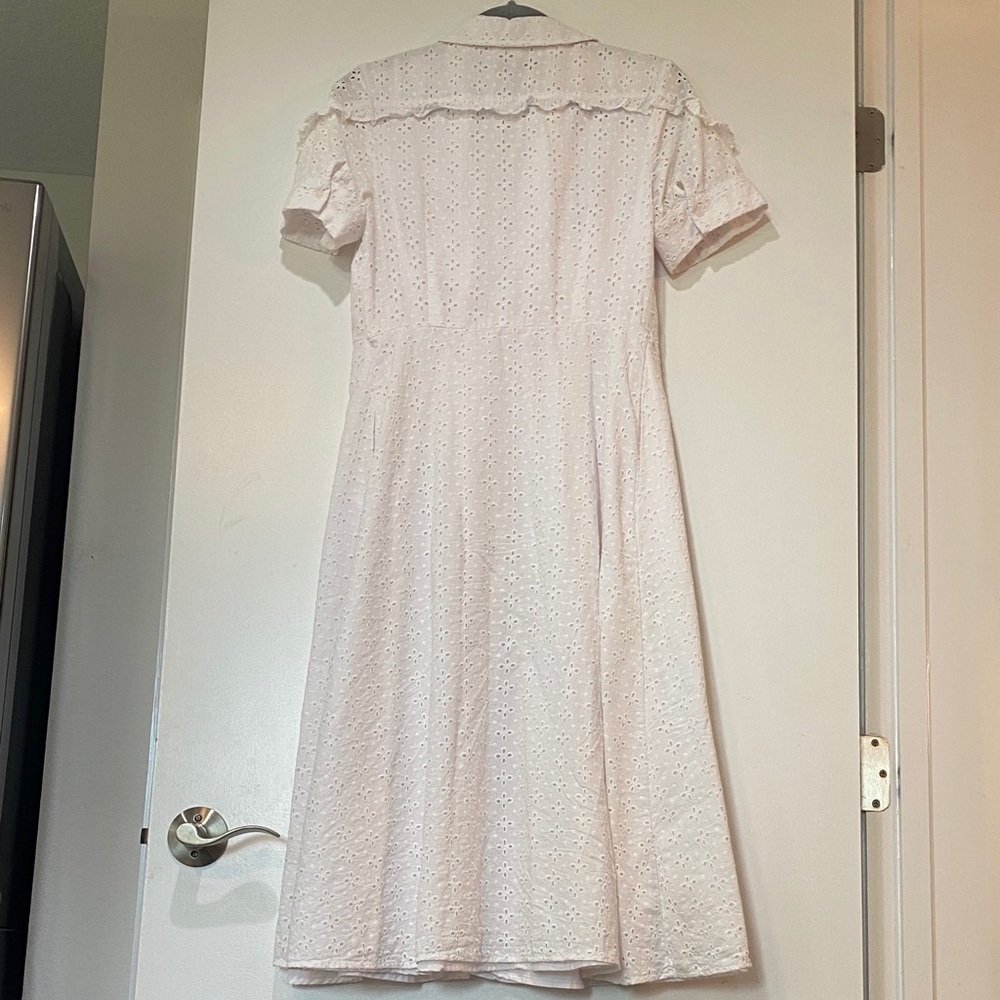 Tommy Hilfiger White Eyelet Midi Dress - Picture 5 of 5